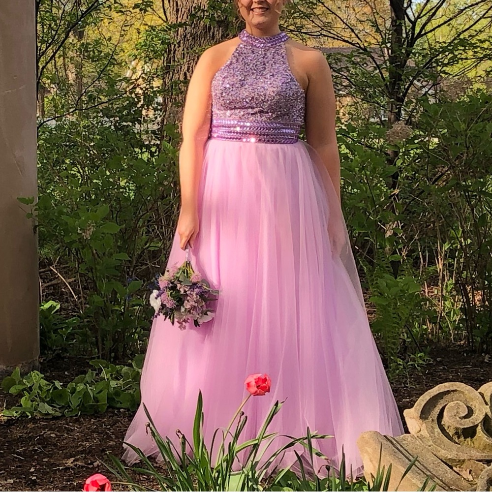 Size 6 to 10 Halter Purple Prom Dress by Morilee by Madeline Gardner